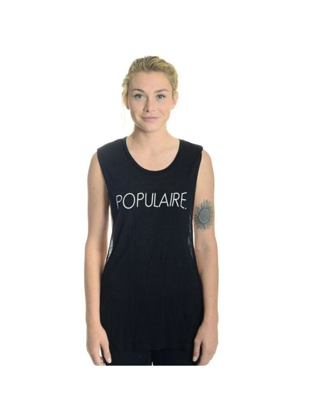 CHRLDR Populaire Viscose Jersey White Tank Top M